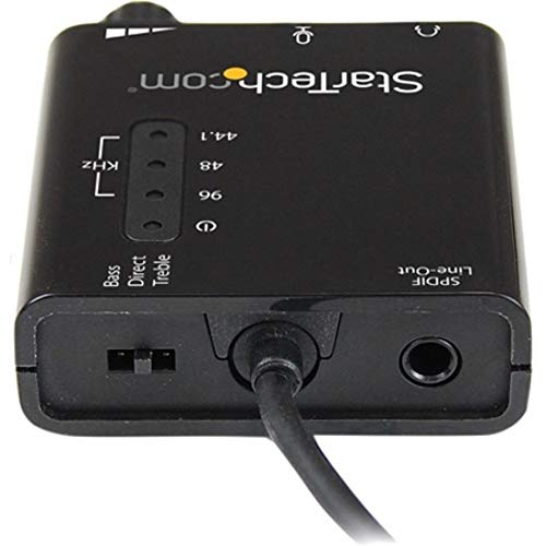 USB Sound Card w/ SPDIF Digital Audio &amp; Stereo Mic – External Sound Card for Laptop or PC – SPDIF Output (ICUSBAUDIO2D),Black 0.6 x 1.8