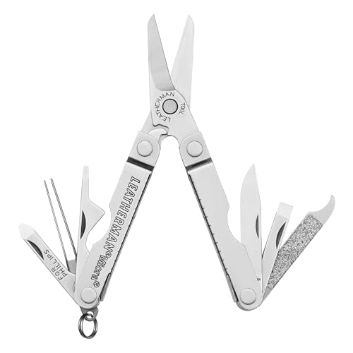 , Micra, Keychain Multi-tool with Grooming Tools, Mini Pocketknife for Everyday Carry (EDC), Hobbies &amp; Outdoors, Built in the USA, Stainless Steel