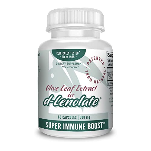 East Park Olive Leaf Extract (OLE) Super Strength d-Lenolate 500mg | 18% or More Oleuropein Immune System Booster | 60 Vegetarian Capsules (Non-GMO)