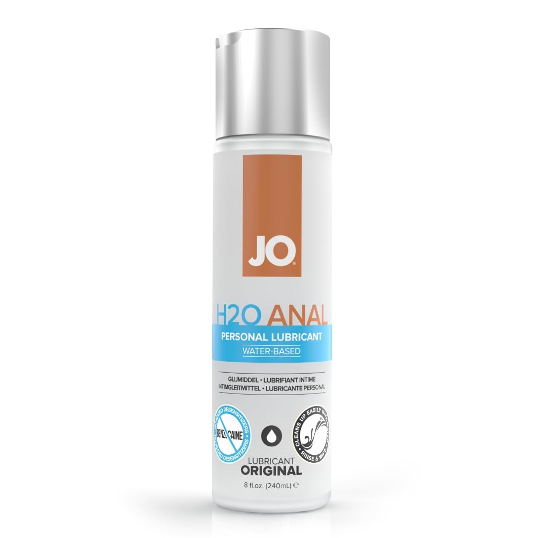 JO Original Anal Water-Based Personal Lubricant, Lube for Men, Women and Couples, 8 Fl Oz
