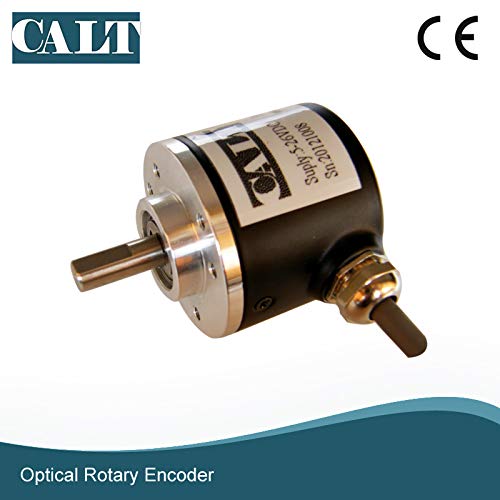 38mm Body Diameter 6mm Solid Shaft Rotary Encoder 2000PPR Line Driver Output 5V Power Supply
