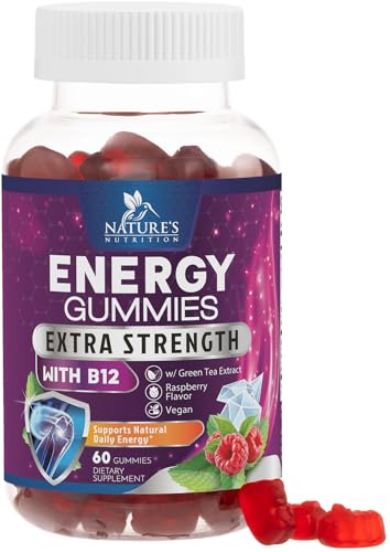 Energy Gummies Vitamin B12 1000 mcg, Green Tea Natural 