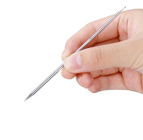 VNDEFUL 2PCS Stainless Steel Acne Needle, Angle Plug Ac