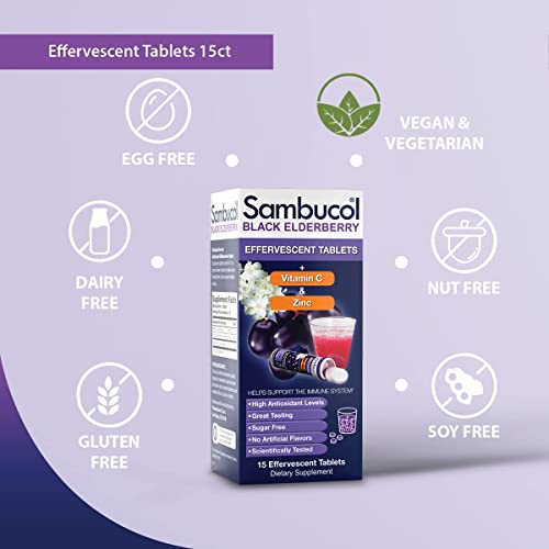 Sambucol Black Elderberry Tablets with Vitamin C &a