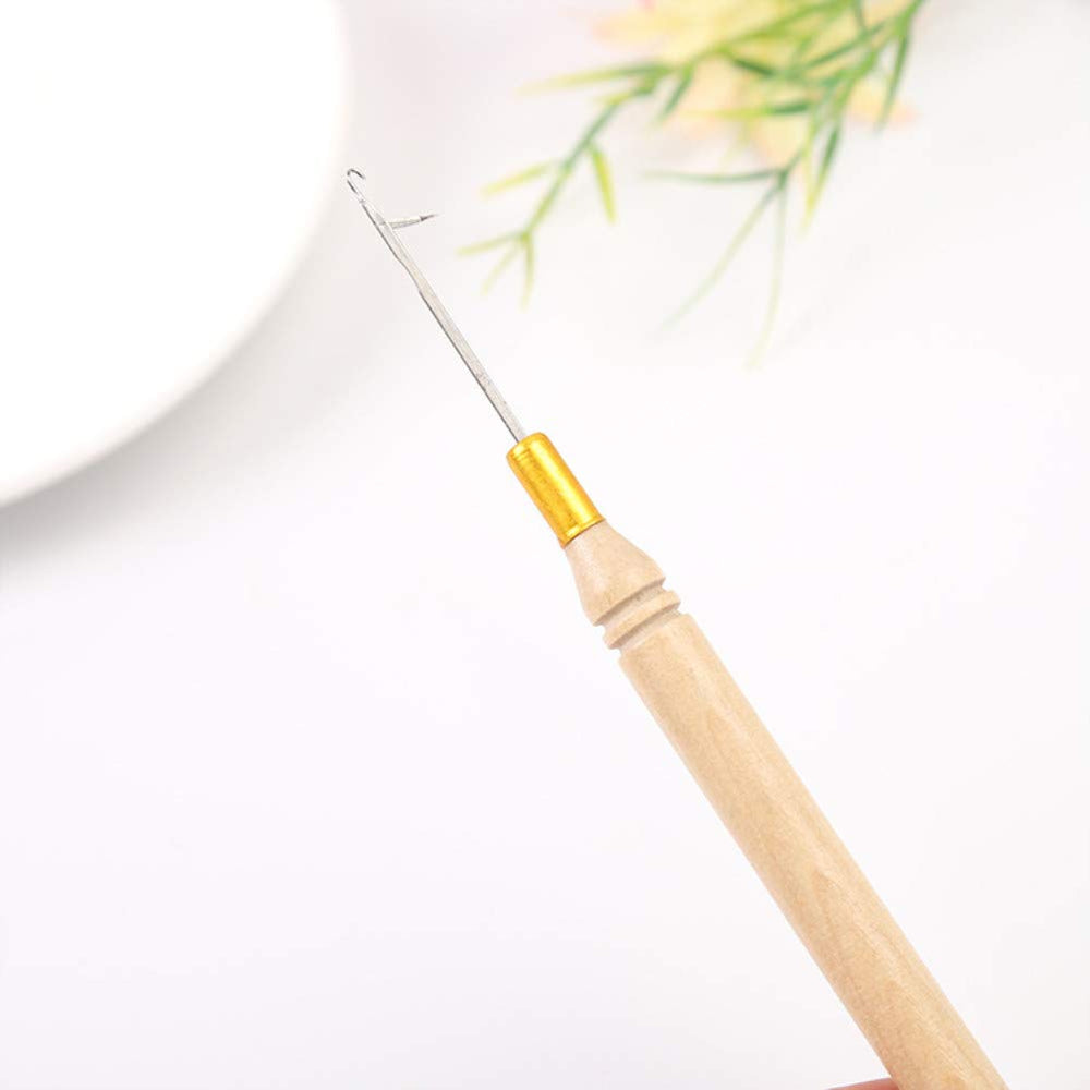 Latch Hook Crochet Needle for Dreadlock Extensions Pulling Microneedle for Tinsel Hair Extension,Embroidery needles,Feather and Dreads Installation