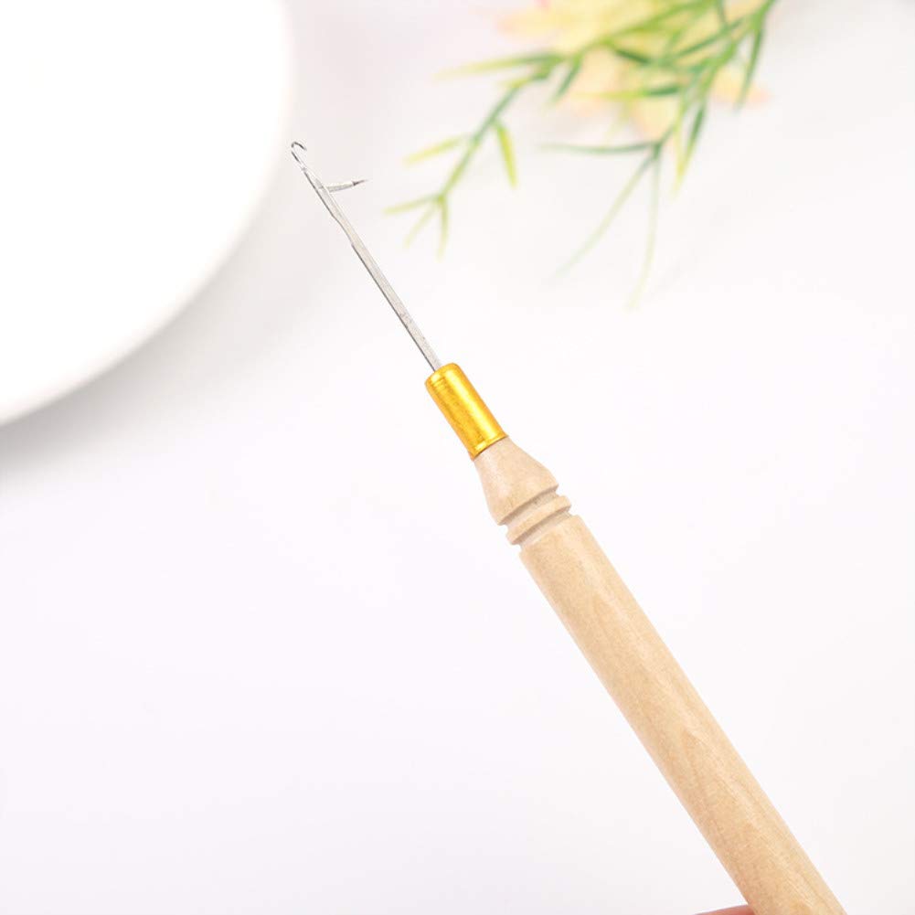 Latch Hook Crochet Needle for Dreadlock Extensions Pulling Microneedle for Tinsel Hair Extension,Embroidery needles,Feather and Dreads Installation