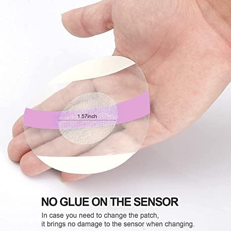 Freestyle Sensor Covers 40Pack, Libre 1/2/3 Sensor Covers Waterproof Sensor Patches for Enlite Medtronic Guardian CGM Tape, Non-adhesive on The Center 14 Days Long Stay Hypoallegenic