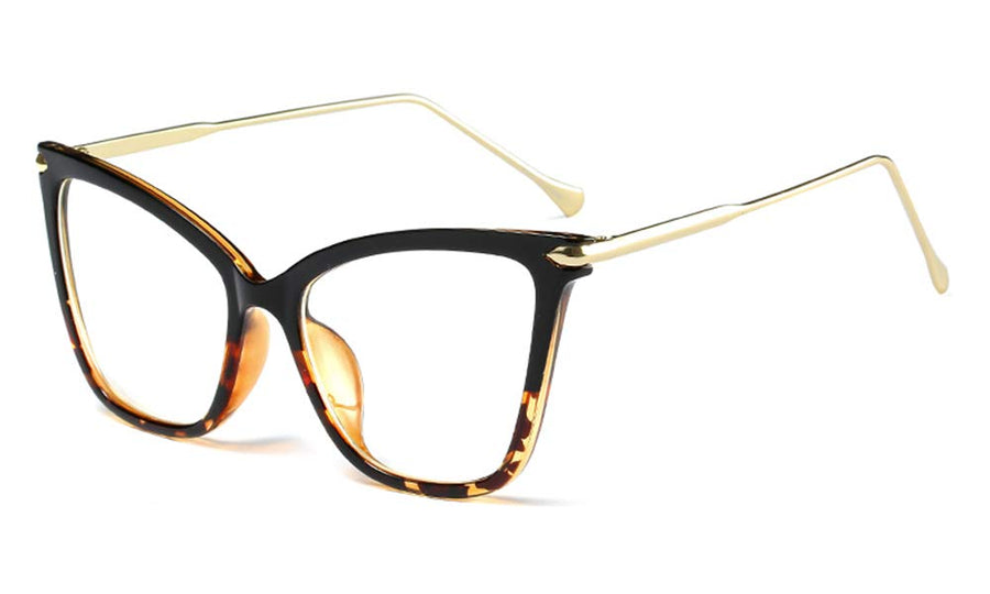 FEISEDY New Oversized Cat Eye Glasses Frame Eyewear for