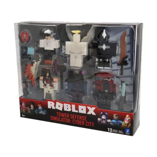 Action Collection - Tower Defense Simulator: Cyber City Six Figure Pack [Includes Exclusive Virtual Item]