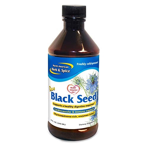 North American Herb & Spice Black Seed Oil - 8 fl. oz. - Cardiovascular, Digestive & Immune Support - Contains Wild, Mediterranean Oreganol P73 Oregano Oil - Non-GMO - 48 Total Servings