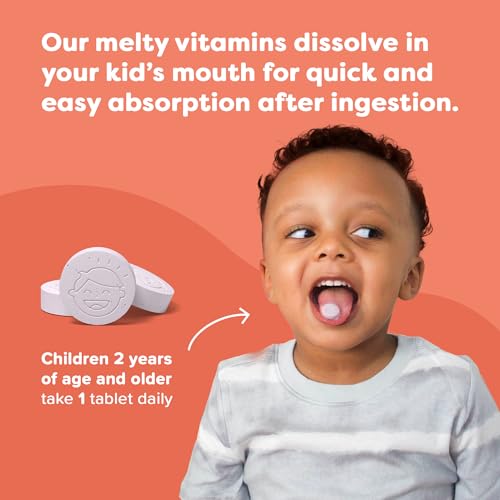 Renzo's Eye Spy Lutein with Bilberry Extract, Dissolvable Kids Vitamins for Eye Health, Sugar-Free Supplements, 30 Orange-Flavored Melty Tabs