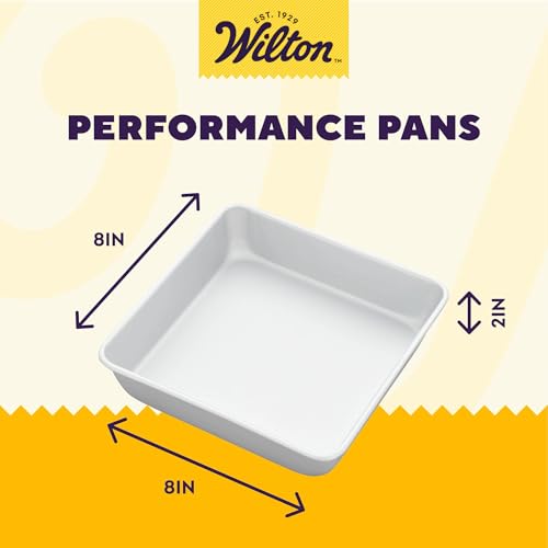 Performance Aluminum Square Cake and Brownie Pan, 8-Inch, Silver