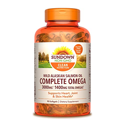 Sundown Complete Omega Wild Alaskan Salmon Oil, Fish Oi
