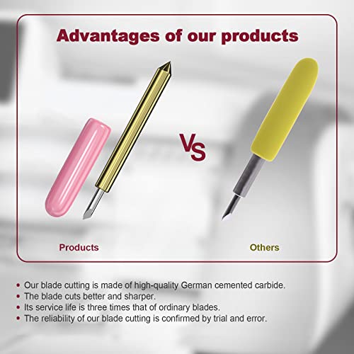 Cutting Blades Compatible with Explore Air/Air 2/Explore Air 3, 10PCS Premium Deep Point Blade Compatible with Maker/Maker 3 Cutting Machines