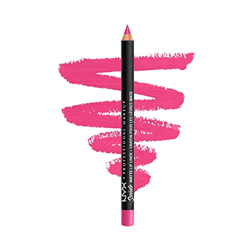 Suede Matte Lip Liner, Vegan Formula - Pink Lust (Hot Pink)