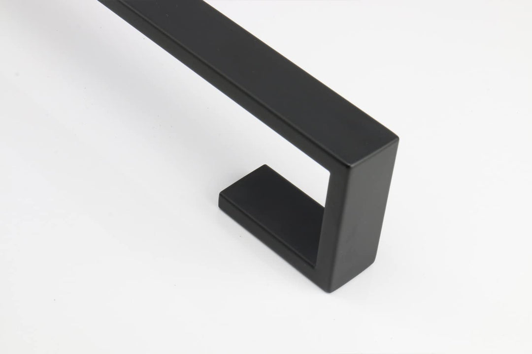 Bath Towel Rack - Square Base Thicken SUS304 Stainless Steel Towel Bar for Bathroom, Bathroom Bar Accessories Towel Rod Heavy Duty Wall Mounted Towel Holder (Matte Black, 12 Inch)