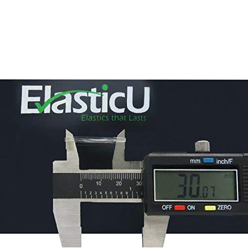 Hair Elastics - STRONG - REUSEABLE Clear Premium- 30mm, 2 Packs of 70 Total of 140 Rubbers