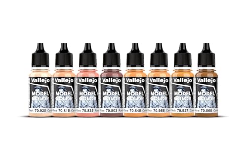 Face/Skin Colors Paint Set, 8-Colors, 17ml, 0.5 Fl Oz (Pack of 8) (Packing may vary)