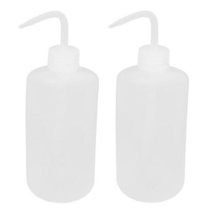 2PCS 500ml Empty Clear Plastic Plant Flower Succulent Watering Bent Mouth Watering Cans Measuring Squeeze Bottle for Home Garden Use