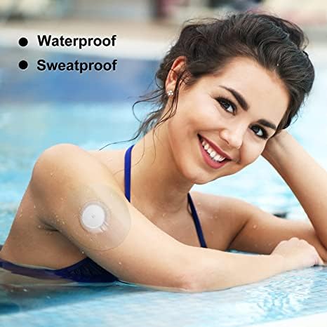 Freestyle Sensor Covers 40Pack, Libre 1/2/3 Sensor Covers Waterproof Sensor Patches for Enlite Medtronic Guardian CGM Tape, Non-adhesive on The Center 14 Days Long Stay Hypoallegenic