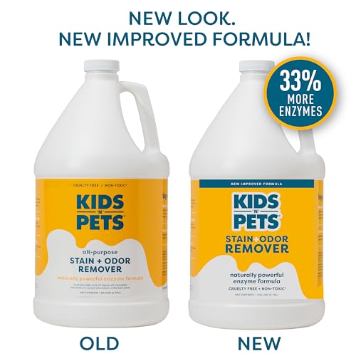 KIDS &#39;N&#39; PETS - Instant All-Purpose Stain &amp; Odor Remover – 128 fl oz (Packaging May Vary) - Permanently Eliminates Tough Stains &amp; Odors – Even Urine Odors - No Harsh Chemicals, Non-Toxic &amp; Child Safe