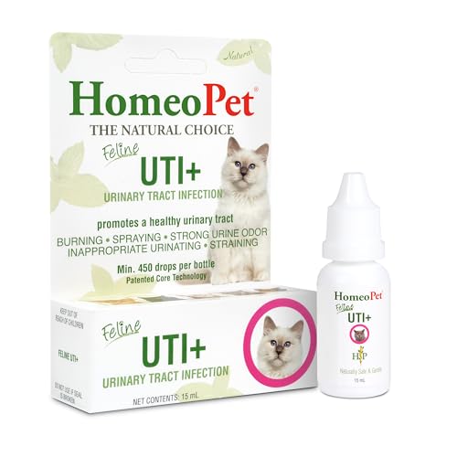 Feline UTI Plus, Safe and Natural Urinary Tract Medicine for Cats, Feline Urinary Tract Support, 15 Milliliters