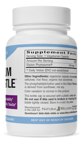 Maximum Milk Thistle Liver Detox - 90 Capsules, Liver Cleanse Detox &amp; Repair, USA Made, Non-GMO, Gluten Free - Potent Fatty Liver Supplements for Regeneration &amp; Health