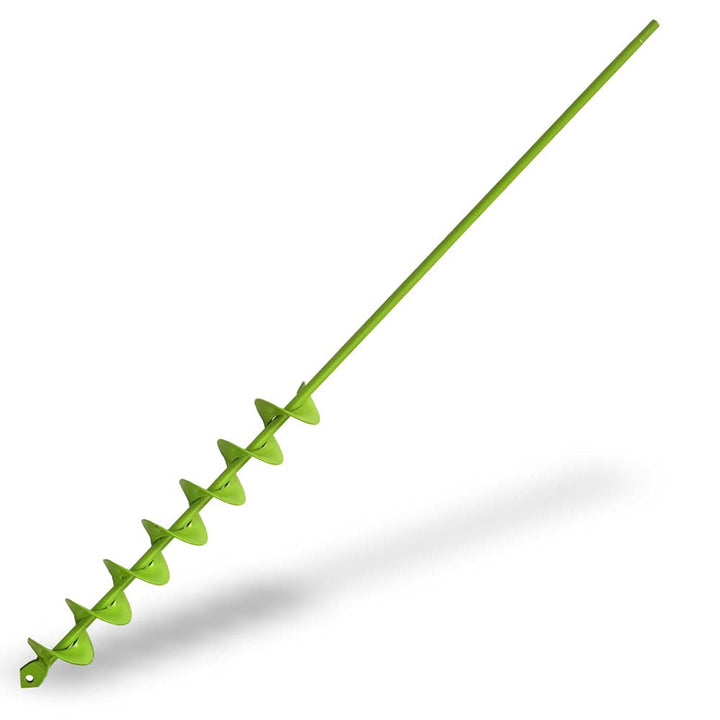 32 x 2 Upgraded Elongated Auger Drill Bit- No Need to Squat Post Hole Digger,100% Solid Barrel Extended Length Intensive Blades Heavy Duty Green Auger Drill Bit for Planting for 3/8 Hex Drive Drill