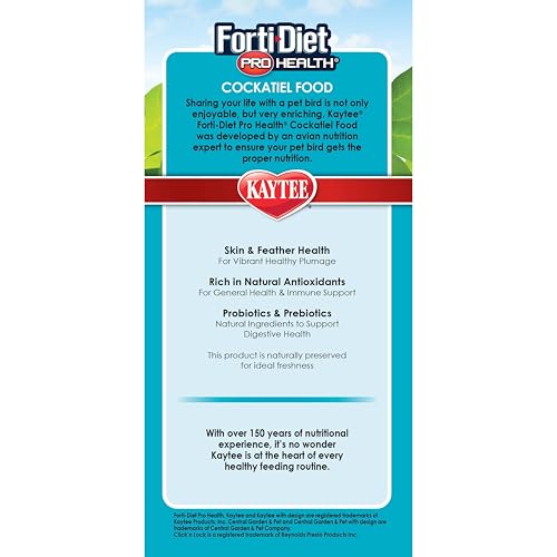 Forti-Diet Pro Health Pet Cockatiel Food, 5 lb