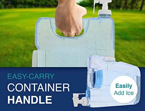 Oasis Drink Dispenser for Fridge, 1.25 Gallon - Plastic Beverage Dispenser with Spigot for Easy Dispensing - BPA Free Clear Plastic - Convenient Handle, Easy-Pour Spout