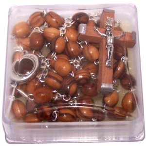 Olive Wood Rosary with Soil From Bethlehem
