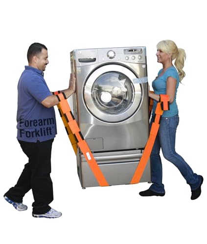 2-Person Lifting and Moving Straps - Lift, Move and Carry Furniture, Appliances, Mattresses or Any Item up to 800 lbs. Safely and Easily Like a Pro, Orange