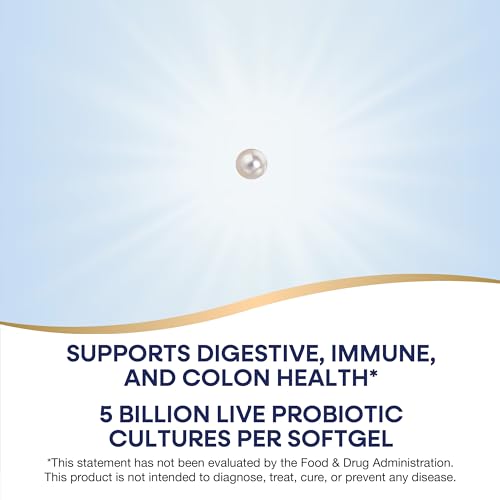 Nature&#39;s Way Elite Extra Strength Probiotic Pearls for Men and Women, Supports Digestive, Immune, Colon Health*, 5 Billion Live Cultures, No Refrigeration Required, 30 Softgels (Packaging May Vary)