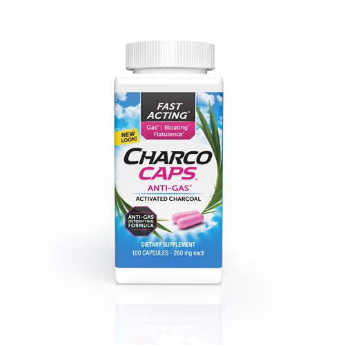 Charcocaps Fast Acting Gas Relief for Bloating &amp