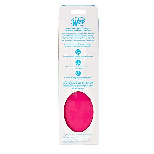 Original Detangler Hair Brush - Punchy Pink - Exclusive Ultra-soft IntelliFlex Bristles - Glide Through Tangles With Ease For All Hair Types - For Women, Men, Wet And Dry Hair