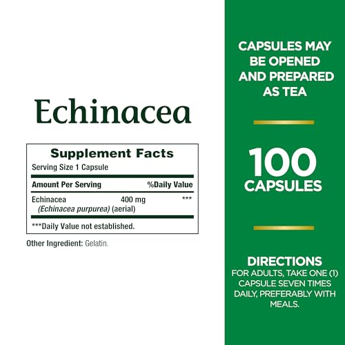 Nature&#39;s Bounty Echinacea, Herbal Supplement, S