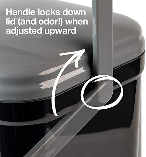 Outdoor Pet Waste Disposal, Innovative Dog Poop Trash Can with Locking Handle, With Deodorizer, Built-in Poop Bag Holder, 5 Bags Included.