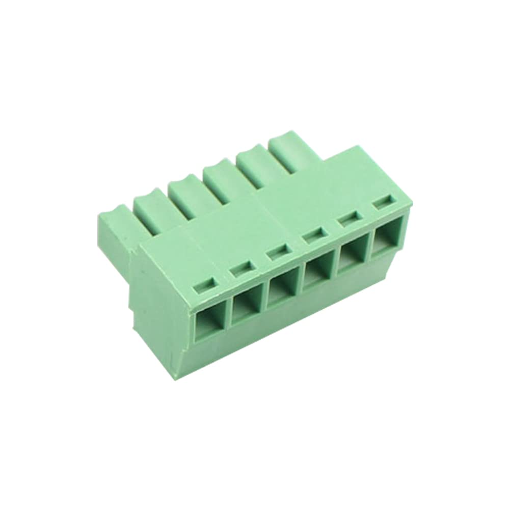 Cermant 10PCS 6 Pin 3.5mm Pitch PCB Green Pluggable Ter