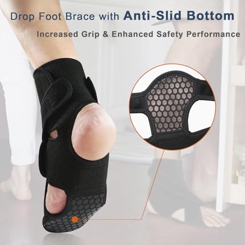JOMECA Upgraded Drop Foot Brace for Walking with Shoes 