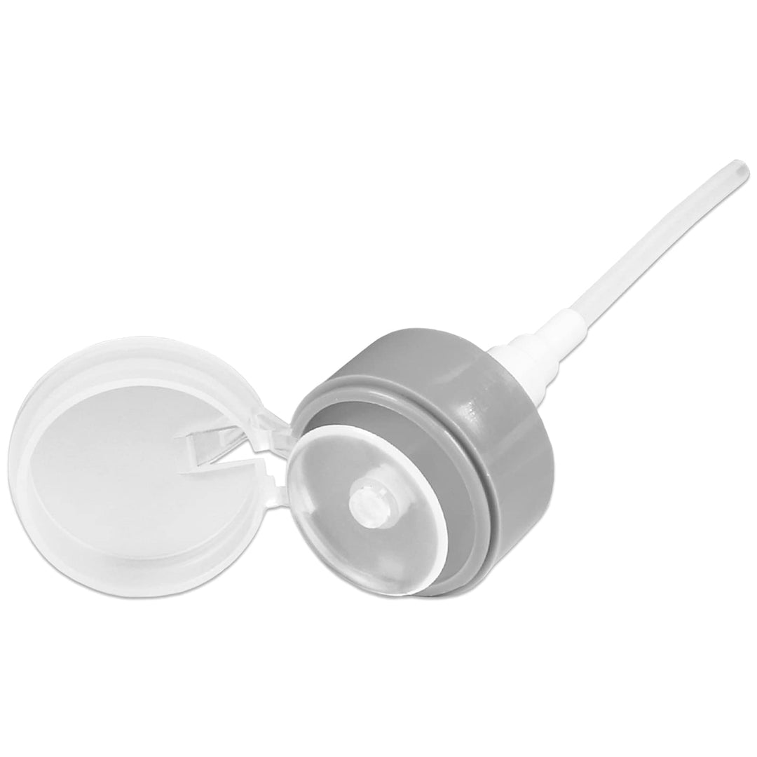 Liquid Push Down Alcohol Dispenser- Clear Bottle- Label