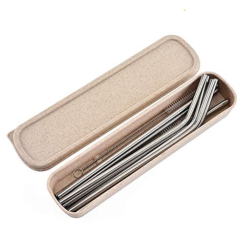 Stainless Steel Metal Straws, Reusable Comfortable Roun