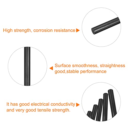 MECCANIXITY Carbon Fiber Rod, 0.5mm x 100mm for RC Plan