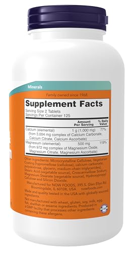 NOW Foods Supplements, Calcium & Magnesium 2:1 Rati