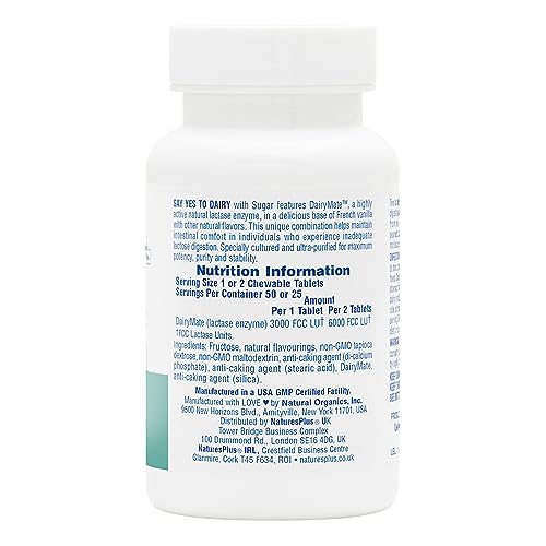 Natures Plus Say Yes to Dairy - 50 Chewable Tablets - N