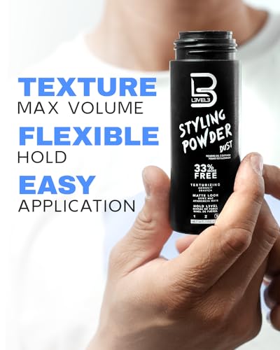 L3 Level 3 Styling Powder - Natural Look Mens Powder - Easy to Apply with No Oil or Greasy Residue (Small - 30 Grams)