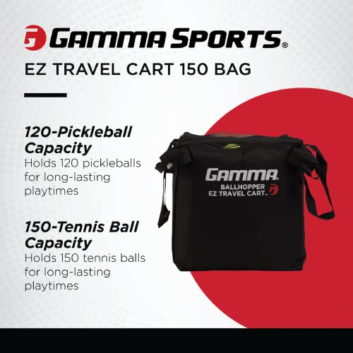 GAMMA Sports EZ Travel Cart Pro, Ball Hopper with Premi