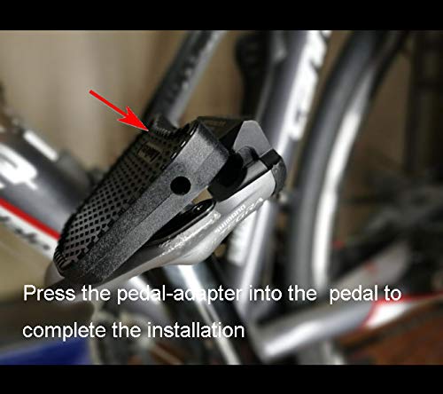Road Bike Clipless Pedal Convert to Flat Pedals,Universal Platform Pedal Adapters for Shimano SPD-SL System Pedal(Only Work on Shimano Road Bike Pedals)
