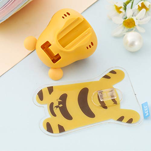 Toothbrush Holder Wall Mounted, Animal Kids Toothbrush Holder (Yellow Tiger)
