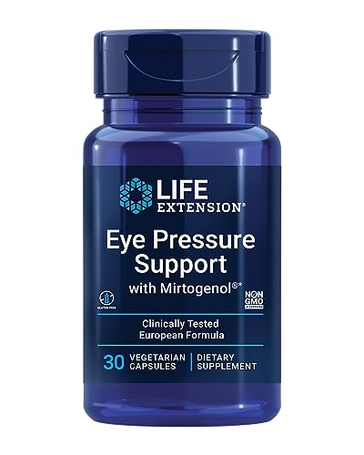 Life Extension Eye Pressure Support with Mirtogenol - Eye Health Supplement for Healthy Eye Pressure - with French Maritime Pine bark – Gluten-Free, Vegetarian, Non-GMO - 30 Capsules