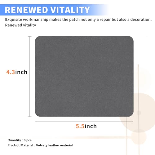 Azobur Sofa Fabric Repair Patch, 6 Piece Microfiber Pat